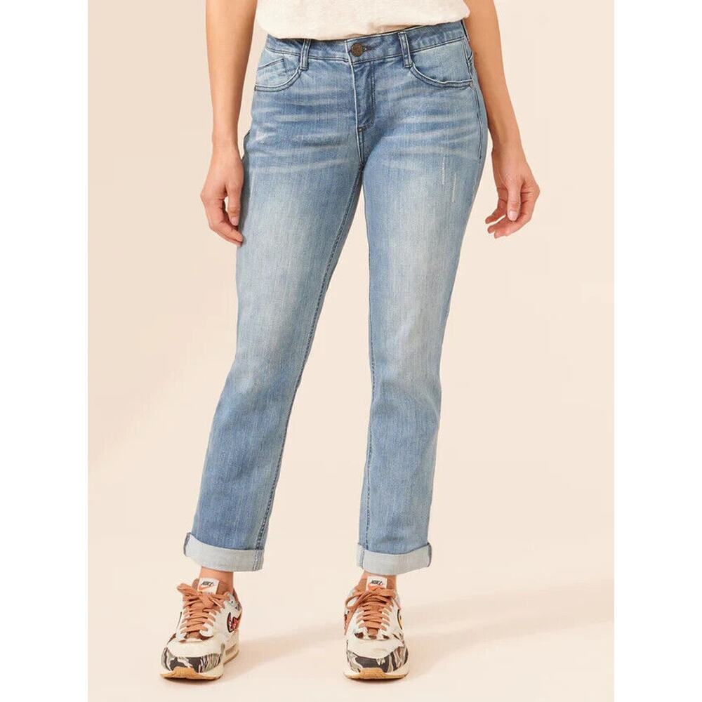 Democracy "Ab"solution® Girlfriend Medium Blue Plus Designer Jeans Woman's Sz 8